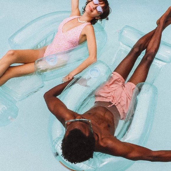 Funboy- NWT mesh chair float- clear blue- 53in long! - Picture 5 of 7